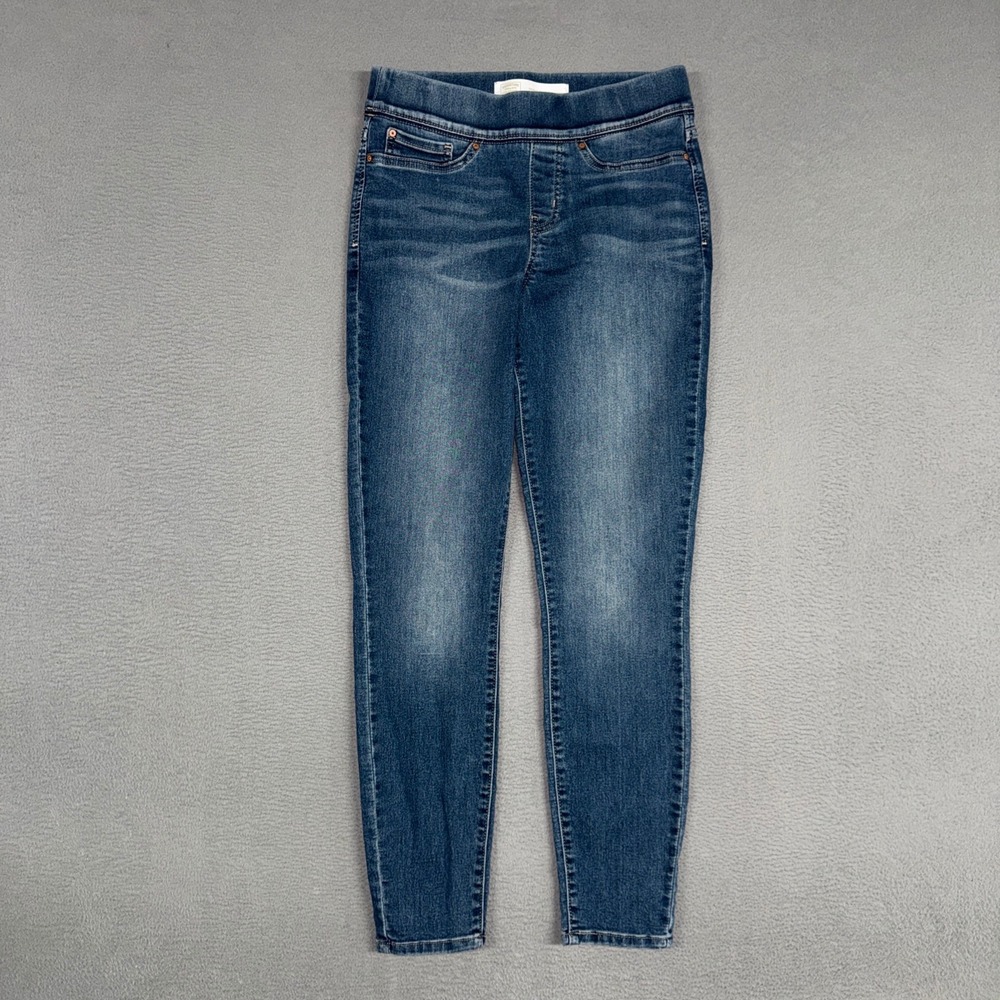 Signature Levi Jeans Womens 6 Blue Pull On Skinny Totally Shaping Stretch Denim